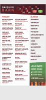 Daiquiri Barn menu