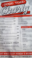 Foxy's Diner menu