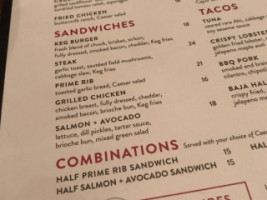 The Keg Steakhouse & Bar menu