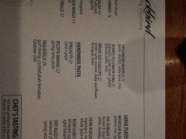 Blackbird Kitchen & Cocktails menu