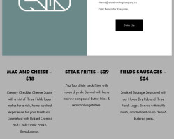 Elora Brewing Co. menu