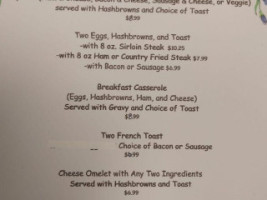 Main Street Diner menu