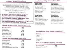 Amalfi Italiano menu