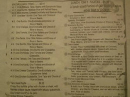 Los Encinos menu