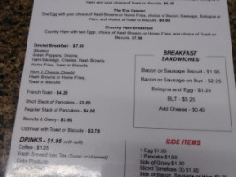 Sisters Cafe Of Bunn Llc menu