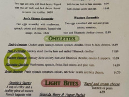 Clancy's menu