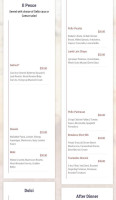 Mancy's Italian menu