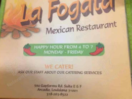 La Fogata menu