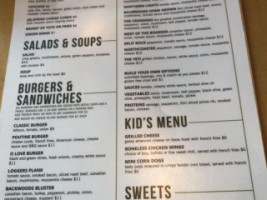 Cove Point Lodge menu