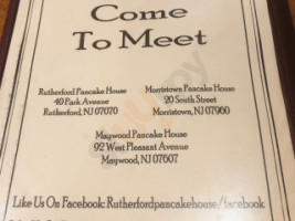 Rutherford Pancake House menu