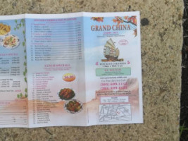 Grand China menu