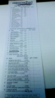 Hibachi2go menu
