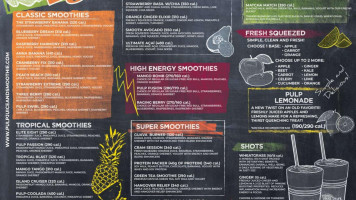 Pulp Juice And Smoothie menu