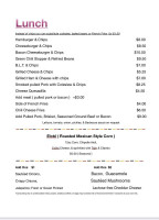 The Majestyk menu