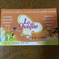 Cugine's menu