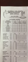Kawali Island menu
