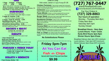 Pinellas Grill menu