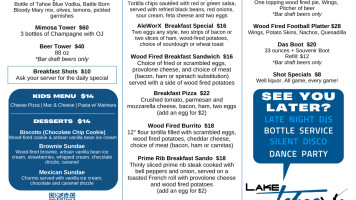 Lake Tahoe Aleworx Stateline menu