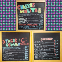 Charro's Street Tacos menu