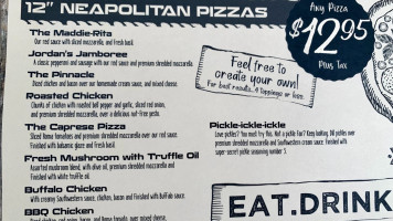 The Exchange Pizza Depot menu