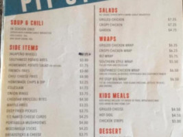 Pit Stop menu