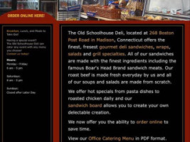 Old School House Deli Llc menu