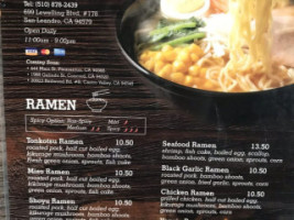 Ramen 101 San Leandro menu