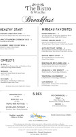 The Bistro Wine At Mirbeau Inn And menu