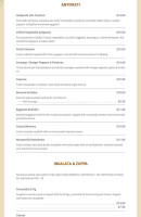 Toscana's menu