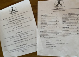 Tiffany's At The Stables menu