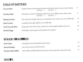 Duke's menu