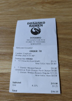 Hokkaido Ramen Santouka menu