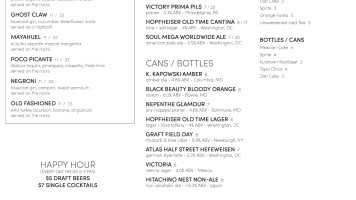 Ghostburger menu