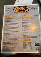 Ludlow Garage menu