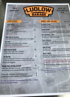 Ludlow Garage menu