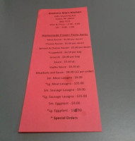 Gramma Aita's Kitchen menu