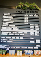 Daily Dose Coffee menu