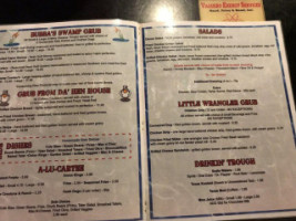 Billy B's Sale Barn Cafe menu