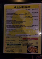 Panera Bread menu