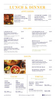 The Tower Bar menu