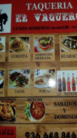 Taqueria El Vaquero menu