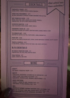 Jane’s Hideaway menu