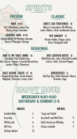 Jane’s Hideaway menu