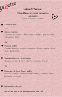 Gazette Restaurant Montreal menu