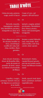 Gazette Restaurant Montreal menu