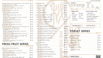 Me·me Tea Dessert menu
