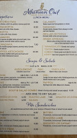 Athenian Owl menu