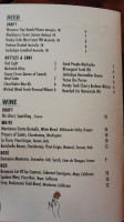 Jane’s Hideaway menu