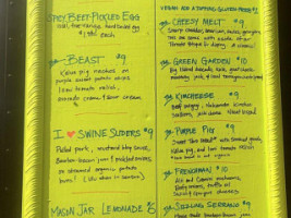 Red Barn menu