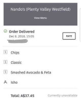 Hooked On Sushi menu